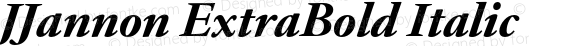 JJannon ExtraBold Italic