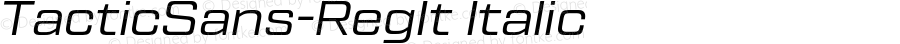 TacticSans-RegIt Italic