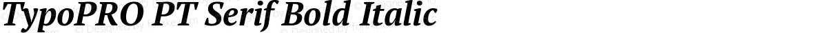TypoPRO PT Serif Bold Italic