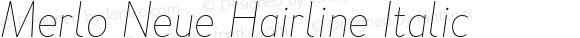 Merlo Neue Hairline Italic
