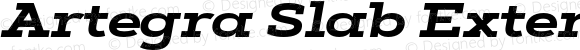 Artegra Slab Extended Bold Italic