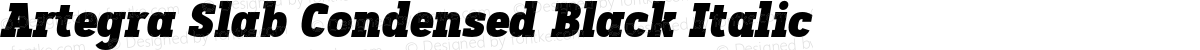 Artegra Slab Condensed Black Italic