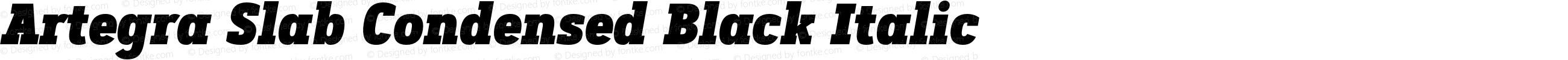 Artegra Slab Condensed Black Italic