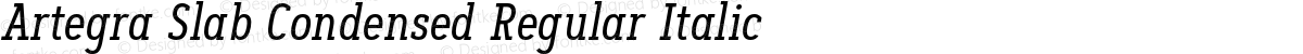 Artegra Slab Condensed Regular Italic