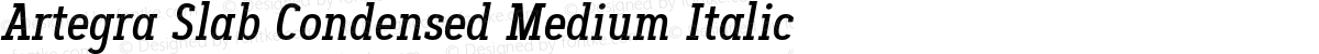 Artegra Slab Condensed Medium Italic