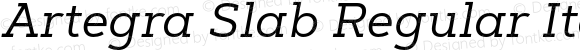 Artegra Slab Regular Italic