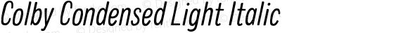 Colby Condensed Light Italic