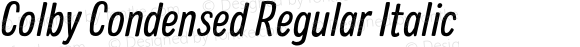 Colby Condensed Regular Italic