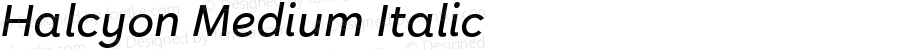 Halcyon Medium Italic