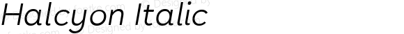 Halcyon Italic