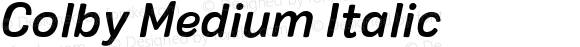 Colby Medium Italic