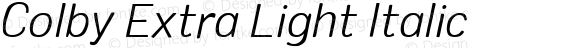 Colby Extra Light Italic