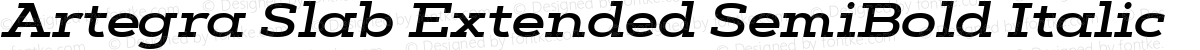 Artegra Slab Extended SemiBold Italic