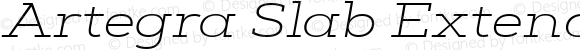 Artegra Slab Extended ExtraLight Italic
