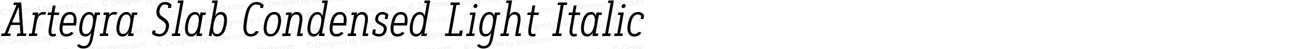 Artegra Slab Condensed Light Italic