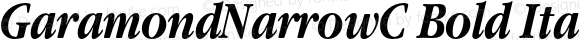 GaramondNarrowC Bold Italic