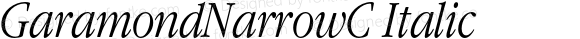 GaramondNarrowC Italic