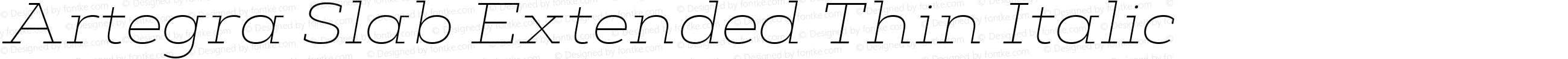 Artegra Slab Extended Thin Italic