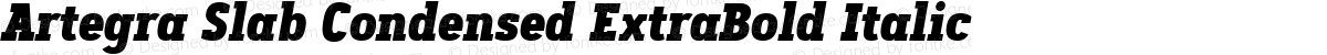 Artegra Slab Condensed ExtraBold Italic
