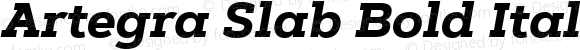 Artegra Slab Bold Italic