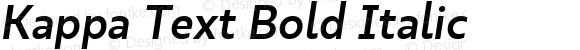 Kappa Text Bold Italic