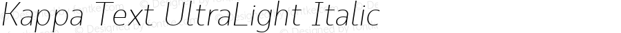 KappaText-UltraLightItalic