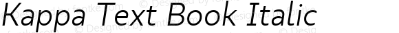 Kappa Text Book Italic