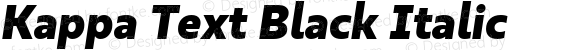 Kappa Text Black Italic