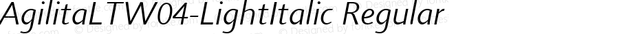 Agilita LT W04 Light Italic