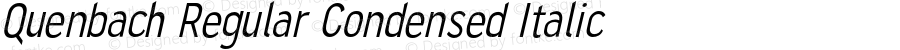 Quenbach Condensed Italic