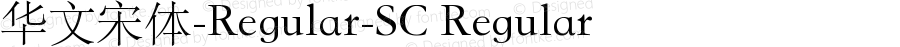 华文宋体-Regular-SC Regular Version 5.06