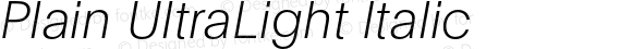 PlainUltralight-Italic