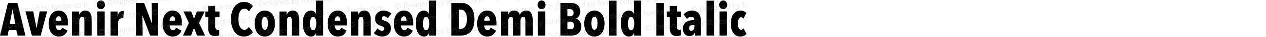 Avenir Next Condensed Demi Bold Italic