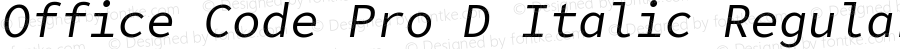 Office Code Pro D Italic Regular