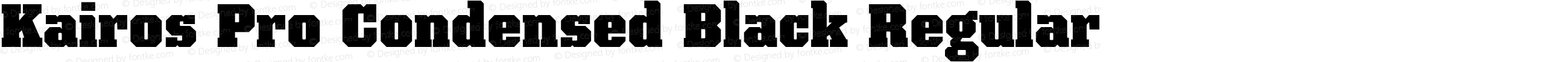 Kairos Pro Condensed Black Regular
