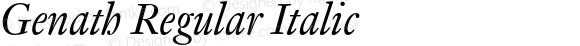 Genath Regular Italic