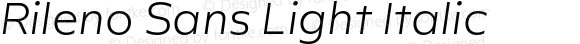 Rileno Sans Light Italic