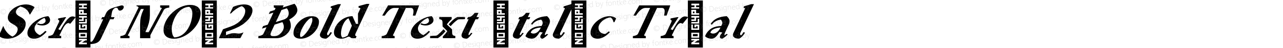 Serif NO02 Bold Text Italic Trial