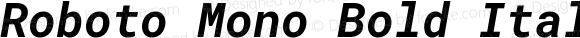 Roboto Mono Bold Italic