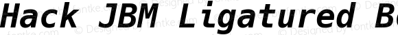 Hack JBM Ligatured Bold Italic