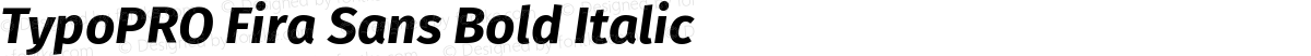 TypoPRO Fira Sans Bold Italic