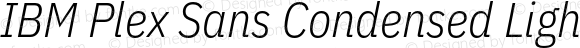 IBM Plex Sans Condensed Light Italic
