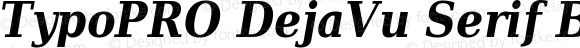 TypoPRO DejaVu Serif Condensed Bold Italic