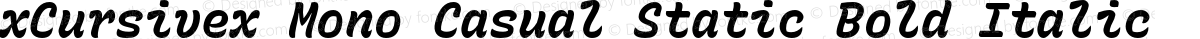 xCursivex Mono Casual Static Bold Italic