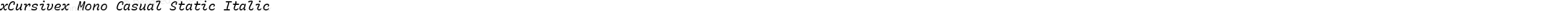 xCursivex Mono Casual Static Italic