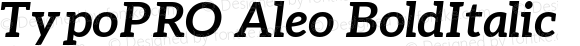 TypoPRO Aleo Bold Italic