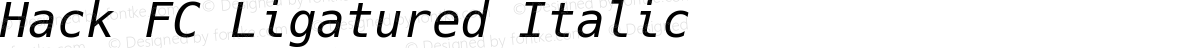 Hack FC Ligatured Italic