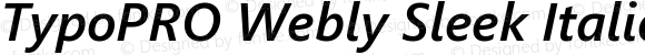 TypoPRO WeblySleek UI Semibold Italic