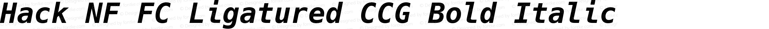 Hack NF FC Ligatured CCG Bold Italic