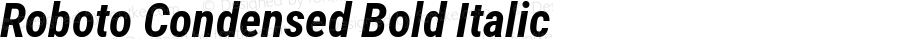 Roboto Condensed Bold Italic